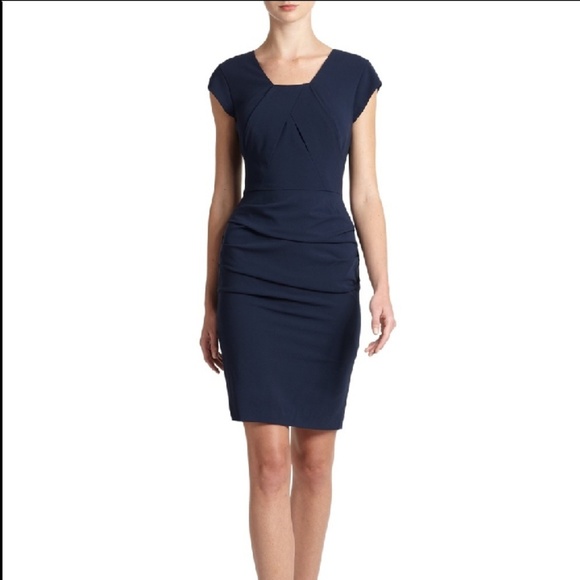 bcbg ruched sheath dress